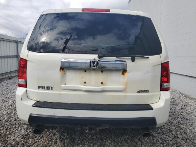 5FNYF4H52BB010011 - 2011 HONDA PILOT EXL WHITE photo 6