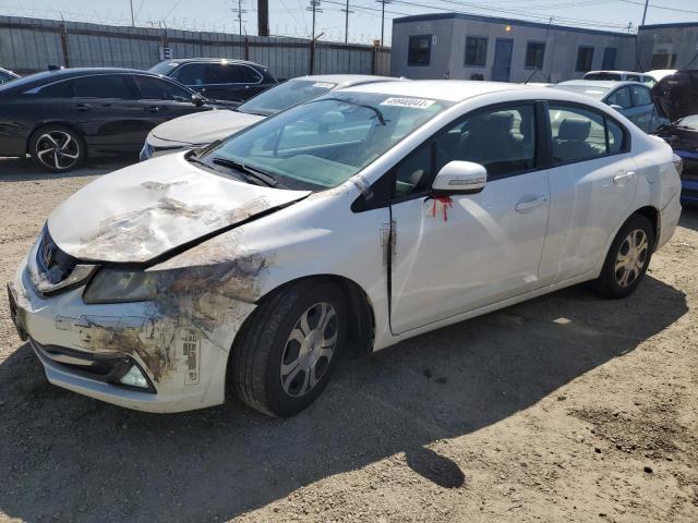 19XFB4F33DE203717 - 2013 HONDA CIVIC HYBRID L WHITE photo 1