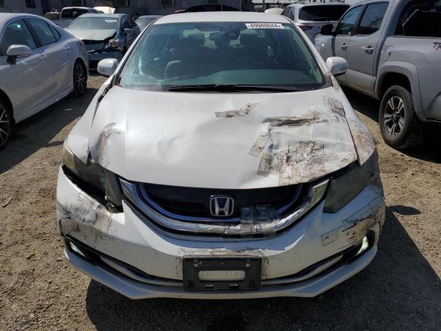 19XFB4F33DE203717 - 2013 HONDA CIVIC HYBRID L WHITE photo 5