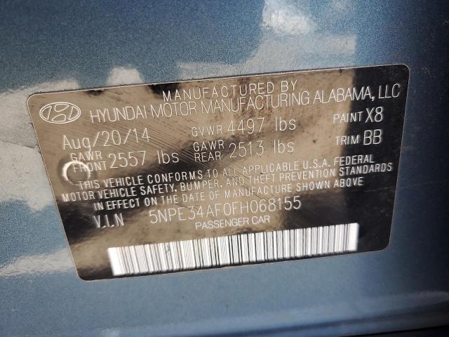 5NPE34AF0FH068155 - 2015 HYUNDAI SONATA SPORT BLUE photo 12