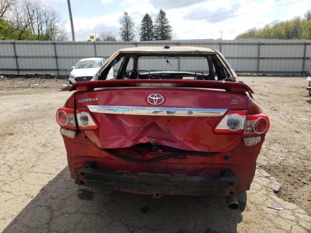 2T1BU4EE5BC709556 - 2011 TOYOTA COROLLA BASE RED photo 6