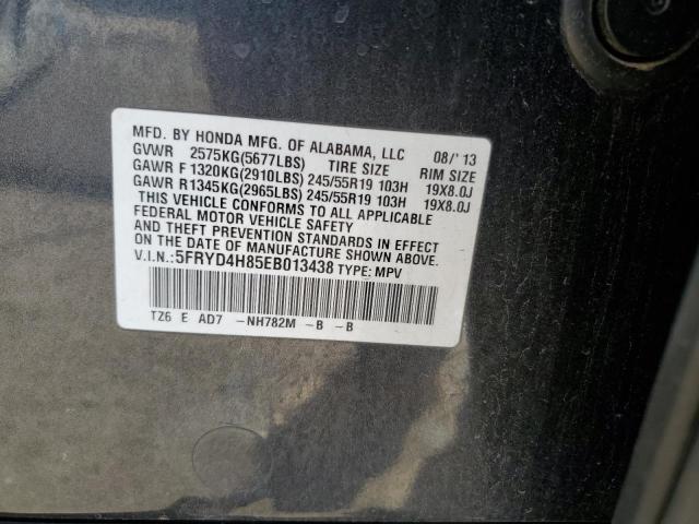 5FRYD4H85EB013438 - 2014 ACURA MDX ADVANCE GRAY photo 13