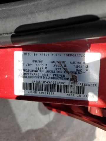 JM1BL1H52A1253502 - 2010 MAZDA 3 S RED photo 12