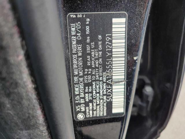 5UXFA13555LY12791 - 2005 BMW X5 3.0I BLACK photo 10