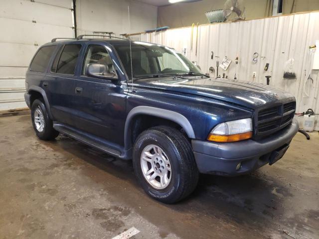 1D4HS38Z13F606932 - 2003 DODGE DURANGO SPORT BLUE photo 4