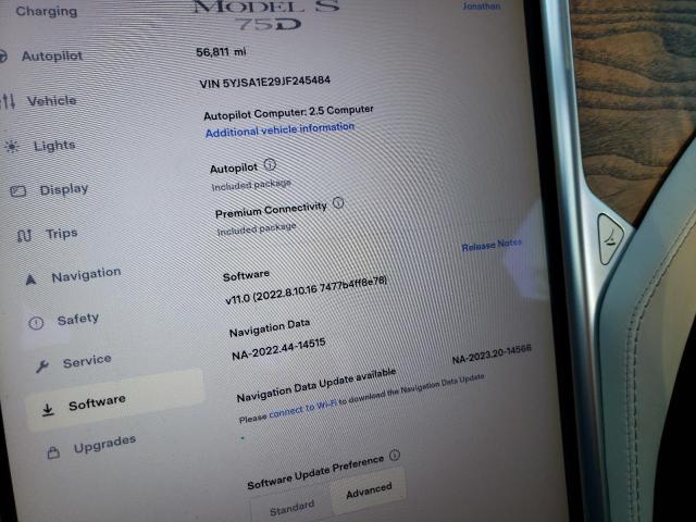 5YJSA1E29JF245484 - 2018 TESLA MODEL S 红色 照片 9