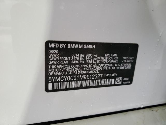 5YMCY0C01M9E12327 - 2021 BMW X6 M WHITE photo 14