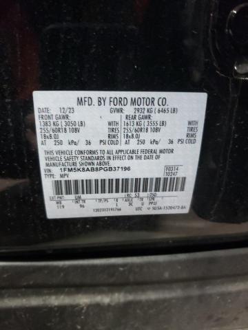 1FM5K8AB8PGB37196 - 2023 FORD EXPLORER POLICE INTERCEPTOR BLACK photo 13