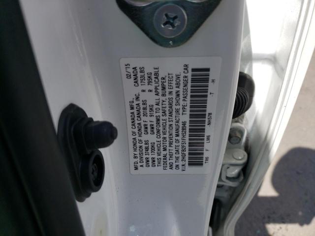 2HGFB2F51FH528946 - 2015 HONDA CIVIC LX WHITE photo 13