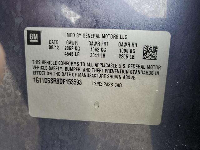 1G11D5SR8DF153593 - 2013 CHEVROLET MALIBU 1LT 蓝色 照片 12