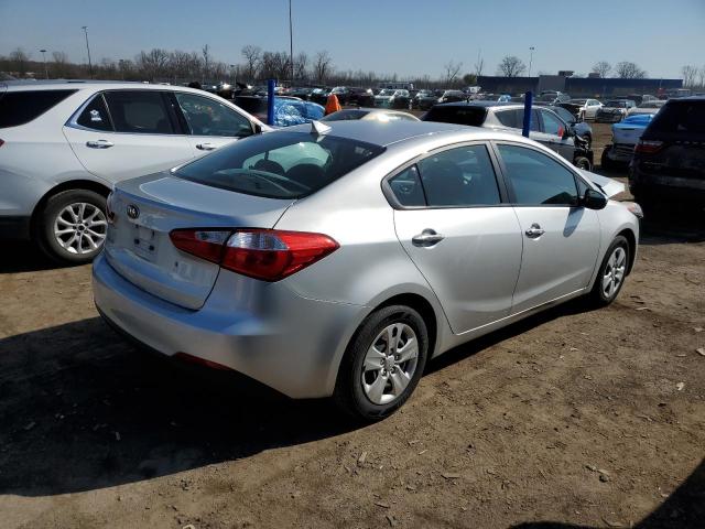 KNAFK4A68E5252746 - 2014 KIA FORTE LX SILVER photo 3