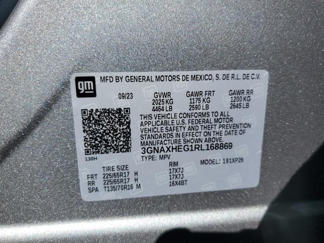 3GNAXHEG1RL168869 - 2024 CHEVROLET EQUINOX LS SILVER photo 14