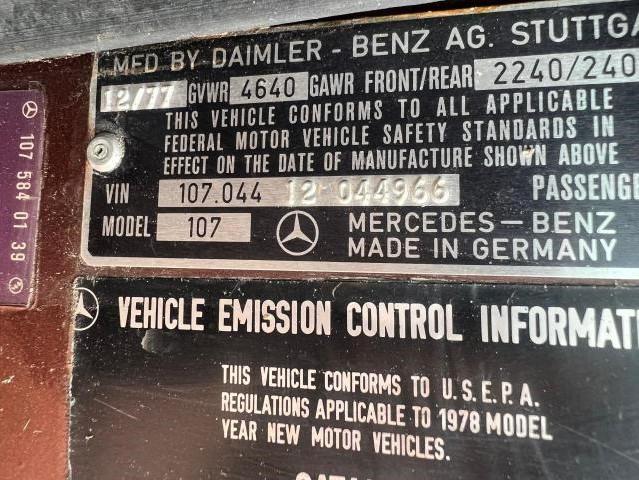 10704412044966 - 1978 MERCEDES-BENZ 450SL CONV BROWN photo 10