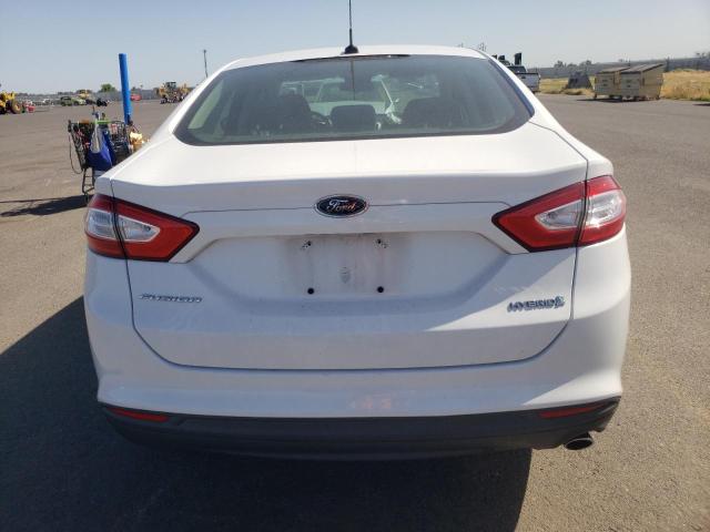 3FA6P0UU7ER368918 - 2014 FORD FUSION S HYBRID WHITE photo 6