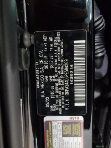 3KPA24AD5PE584369 - 2023 KIA RIO LX BLACK photo 12