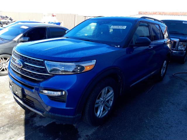 1FMSK7DH8NGB05732 - 2022 FORD EXPLORER XLT BLUE photo 1