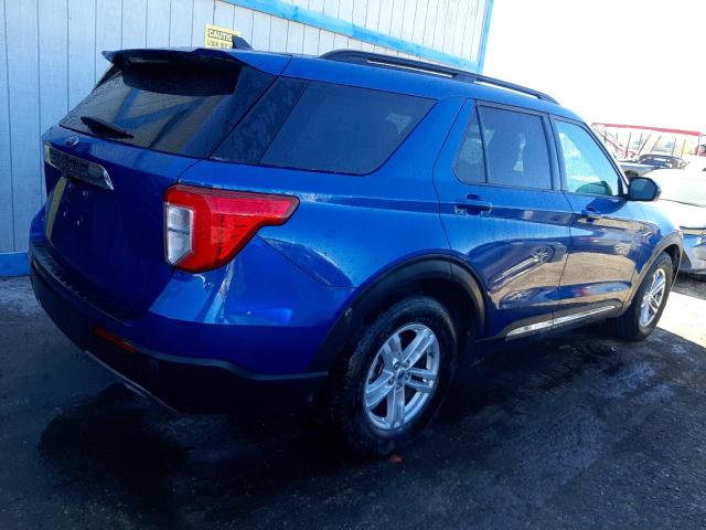 1FMSK7DH8NGB05732 - 2022 FORD EXPLORER XLT BLUE photo 3