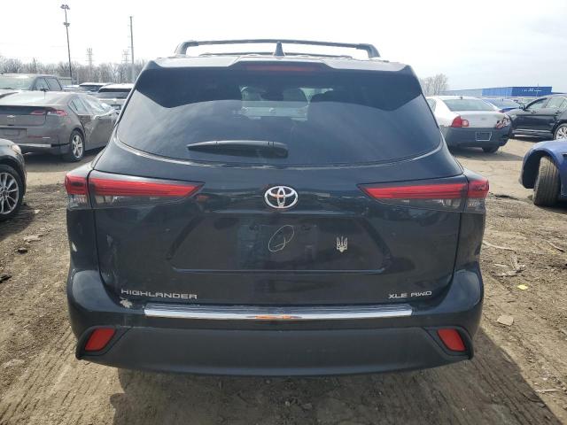 5TDGZRBH3NS575029 - 2022 TOYOTA HIGHLANDER XLE BLACK photo 6