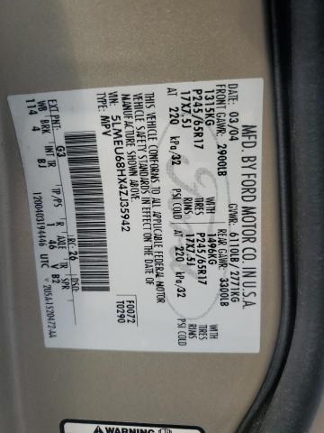 5LMEU68HX4ZJ35942 - 2004 LINCOLN AVIATOR თაფლისფერი ფოტო 13