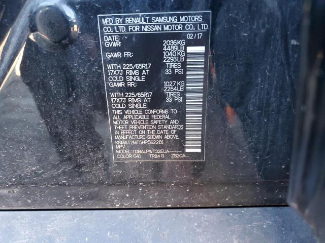 KNMAT2MT5HP562281 - 2017 NISSAN ROGUE S BLACK photo 13