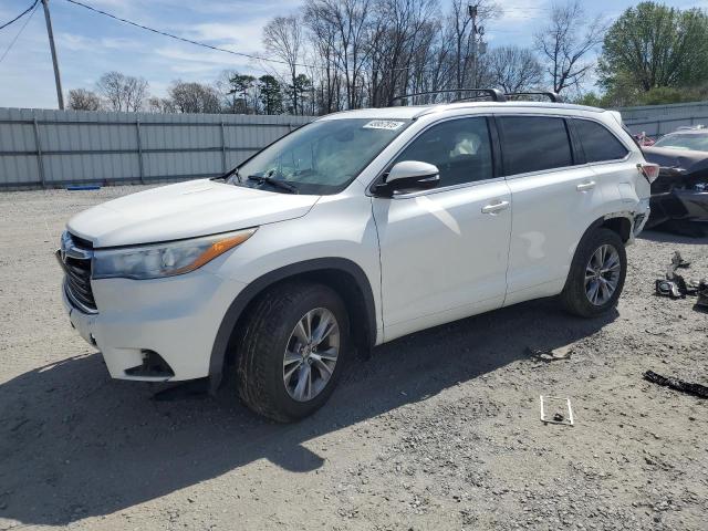 5TDJKRFH4FS121555 - 2015 TOYOTA HIGHLANDER XLE WHITE photo 1