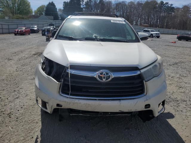 5TDJKRFH4FS121555 - 2015 TOYOTA HIGHLANDER XLE WHITE photo 5