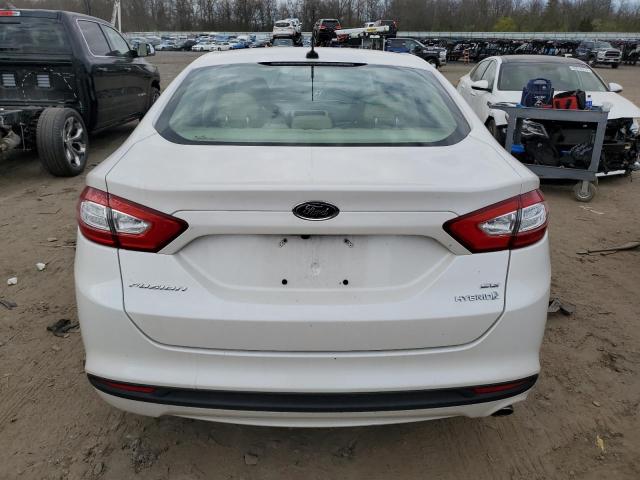 3FA6P0LU6DR316910 - 2013 FORD FUSION SE HYBRID WHITE photo 6