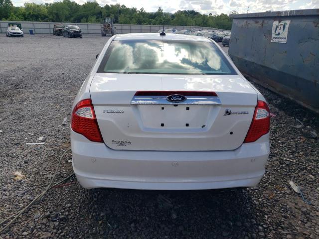 3FADP0L35AR133153 - 2010 FORD FUSION HYBRID WHITE photo 6