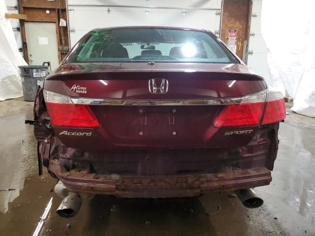 1HGCR2F56FA262112 - 2015 HONDA ACCORD SPORT BURGUNDY photo 6