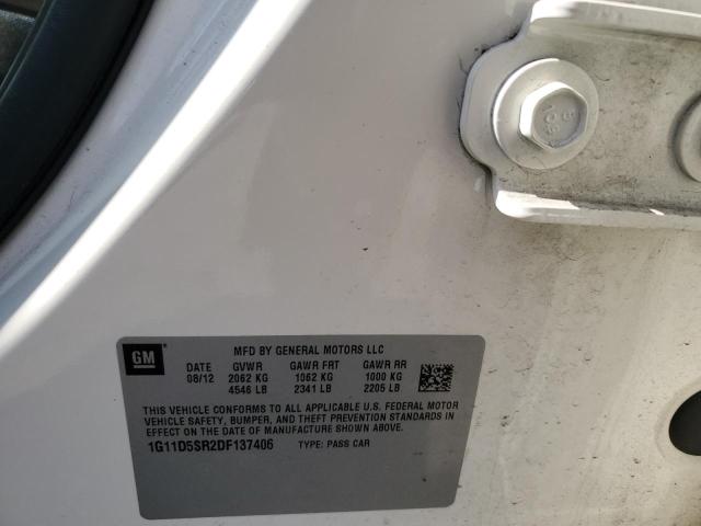 1G11D5SR2DF137406 - 2013 CHEVROLET MALIBU 1LT 奶油色 照片 12