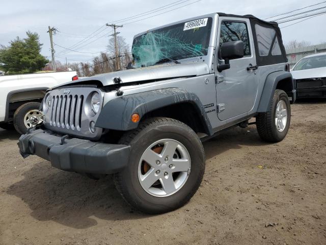 1C4GJWAG9EL137728 - 2014 JEEP WRANGLER SPORT SILVER photo 1