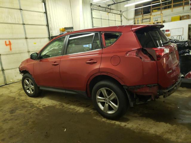 2T3RFREV2FW394751 - 2015 TOYOTA RAV4 XLE RED photo 2