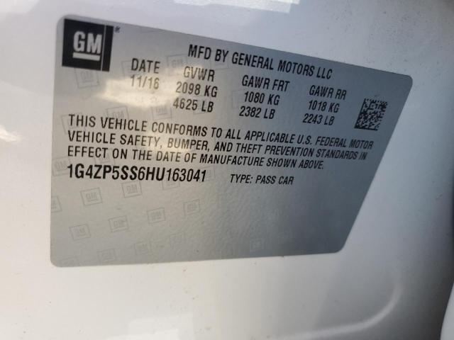 1G4ZP5SS6HU163041 - 2017 BUICK LACROSSE ESSENCE თეთრი ფოტო 12