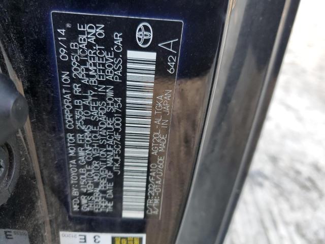 JTKJF5C74FJ001754 - 2015 TOYOTA SCION TC შავი ფოტო 12