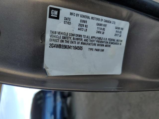 2G4WB55K841164565 - 2004 BUICK REGAL LS 棕色 照片 12