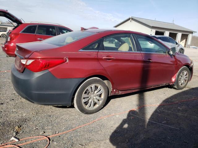 5NPEB4AC3CH438146 - 2012 HYUNDAI SONATA GLS RED photo 3