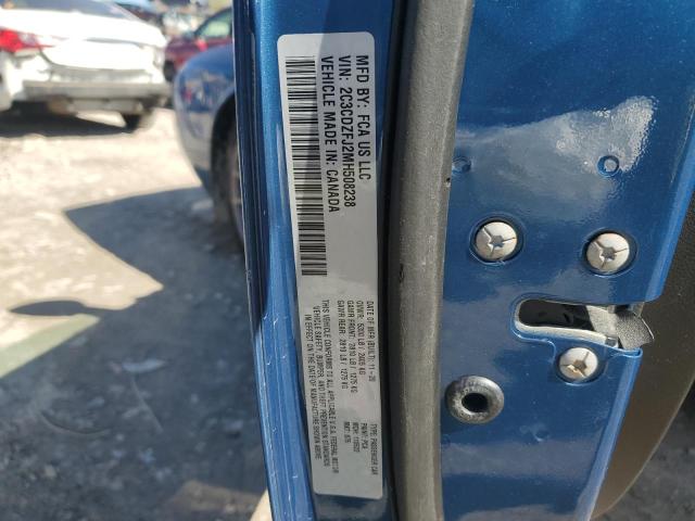2C3CDZFJ2MH508238 - 2021 DODGE CHALLENGER R/T SCAT PACK BLUE photo 12