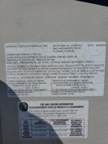 4YDT26523FT410509 - 2015 KEYSTONE PASSPORT ბეჟი ფოტო 10