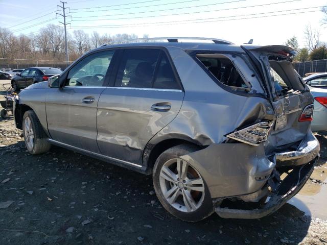 4JGDA5HB3EA433147 - 2014 MERCEDES-BENZ ML 350 4MATIC GRAY photo 2
