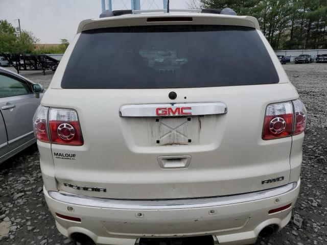 1GKKVTED5CJ316150 - 2012 GMC ACADIA DENALI WHITE photo 6