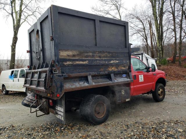 1FDWF37S01EC91388 - 2001 FORD F350 SUPER DUTY RED photo 3