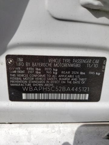 WBAPH5C52BA445121 - 2011 BMW 328 I SULEV WHITE photo 12