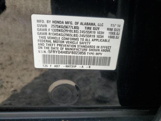 5FRYD4H85FB023856 - 2015 ACURA MDX ADVANCE BLACK photo 13