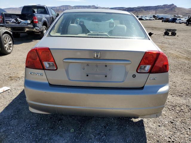 2HGES16505H500866 - 2005 HONDA CIVIC LX GOLD photo 6