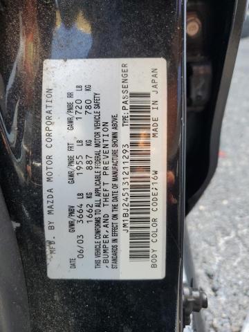 JM1BJ245131211293 - 2003 MAZDA PROTEGE PR5 石墨色 照片 13