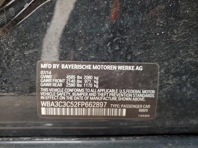 WBA3C3C52FP662897 - 2015 BMW 320 I XDRIVE BLACK photo 12