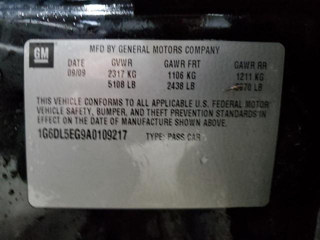 1G6DL5EG9A0109217 - 2010 CADILLAC CTS PERFORMANCE COLLECTION Черный фото 12