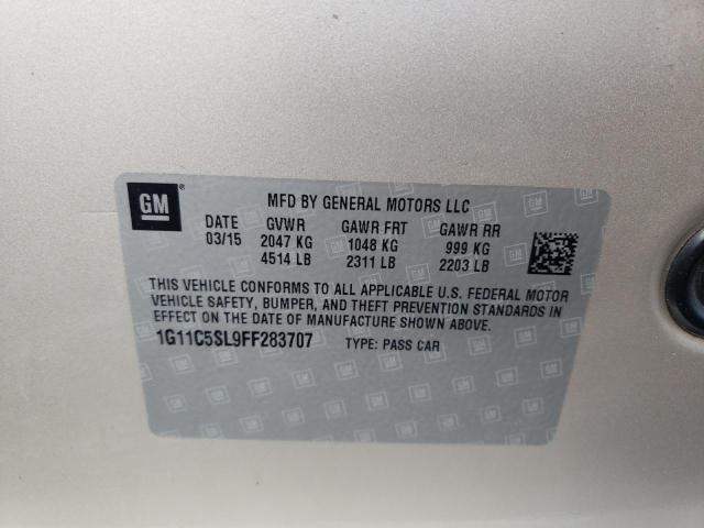 1G11C5SL9FF283707 - 2015 CHEVROLET MALIBU 1LT ბეჟი ფოტო 13