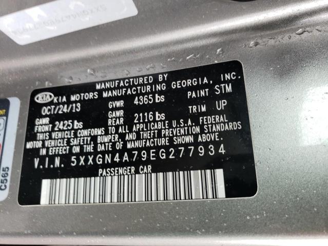 5XXGN4A79EG277934 - 2014 KIA OPTIMA EX SILVER photo 12