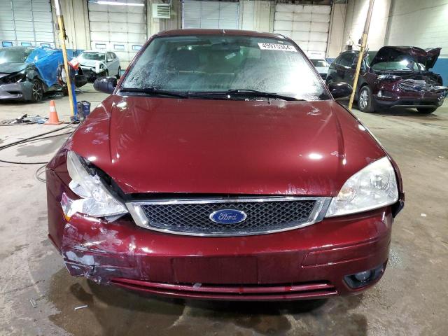 1FAHP34N17W159628 - 2007 FORD FOCUS ZX4 MAROON photo 5